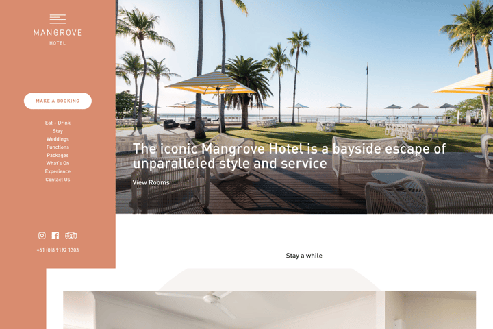 Mangrove Hotel website preview